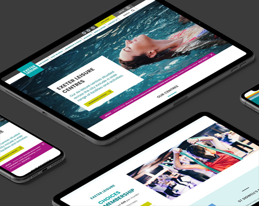 Exeter Leisure website showcasing St Sidwell’s Leisure Centre